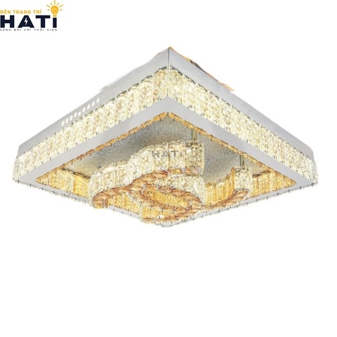 Đèn ốp trần pha lê vuông Chava