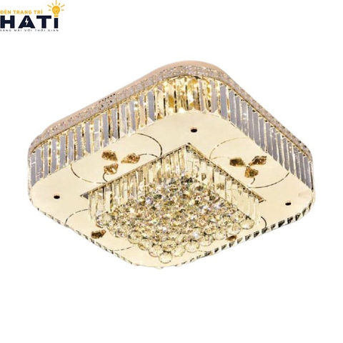 Đèn ốp trần pha lê Vuông Dilim