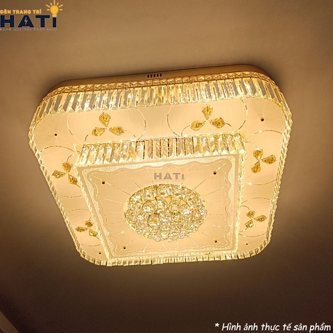 Đèn ốp trần pha lê Vuông Dilim