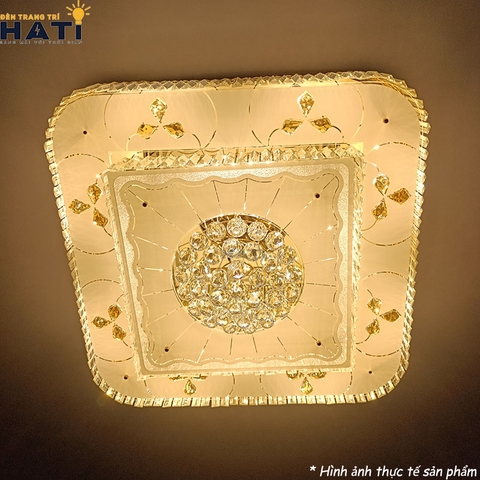 Đèn ốp trần pha lê Vuông Dilim