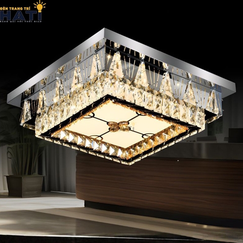 Đèn ốp trần pha lê  vuông Kairo