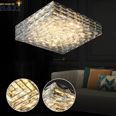 Đèn ốp trần pha lê  vuông Kairo