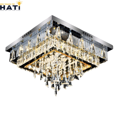 Đèn ốp trần pha lê  vuông Leorix