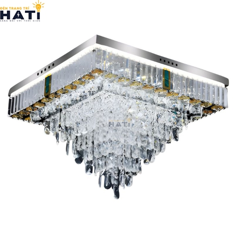 Đèn ốp trần pha lê  vuông Sylas