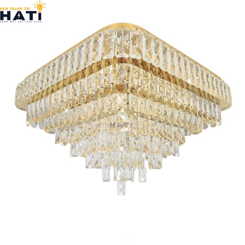 Đèn ốp trần pha lê vuông Tallula 400mm