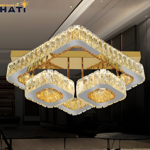 Đèn ốp trần pha lê  vuông Varian