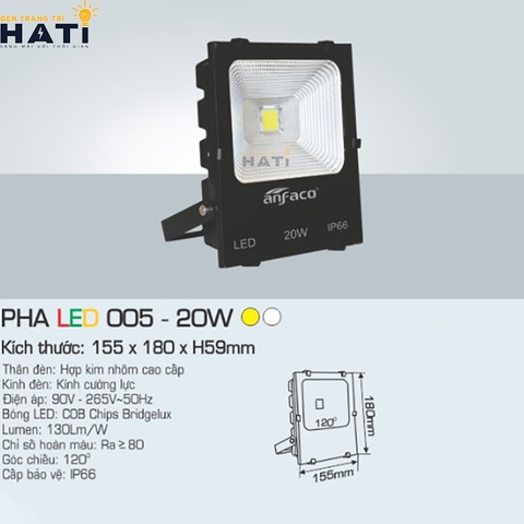 Đèn pha led Anfaco 005 10w-20w-30w-50w-100w-150w-200w
