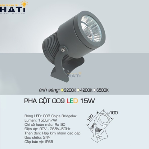 Đèn pha mặt dựng Anfaco PHA CỘT 009 3w - 5w - 7w - 10w - 15w - 20w - 30w