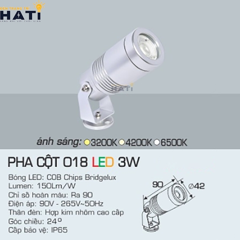 Đèn pha mặt dựng Anfaco PHA CỘT 018 3w - 7w - 10w