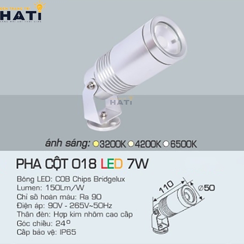 Đèn pha mặt dựng Anfaco PHA CỘT 018 3w - 7w - 10w