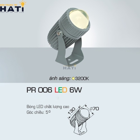 Đèn pha mặt dựng Anfaco PR 006 6W