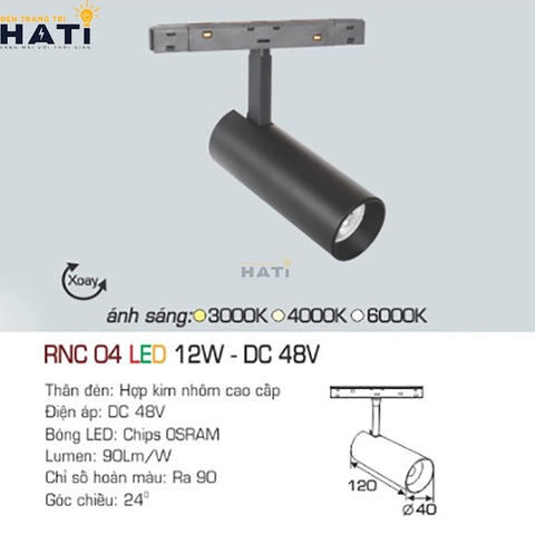 Đèn ray nam châm Anfaco RNC 04 7w - 12w - 24w
