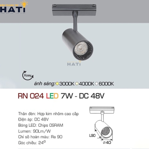 Đèn rọi ray nam châm Anfaco RN 024 7w - 12w - 20w