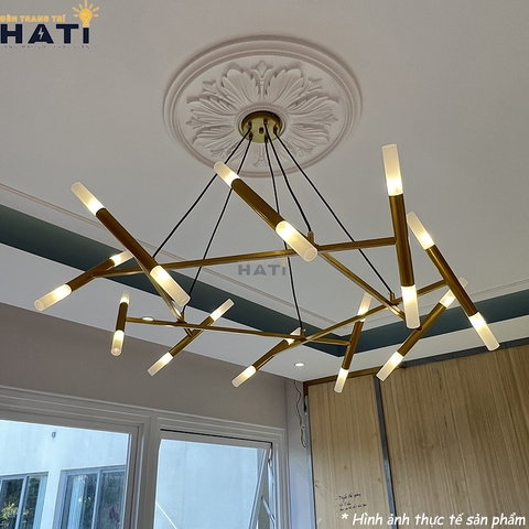 Đèn thả decor Abrila khi lắp đặt