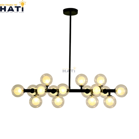 Đèn thả decor Edwin ngang 16 bóng