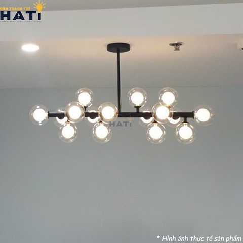 Đèn thả decor Edwin ngang 16 bóng