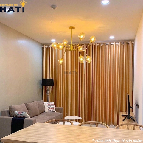 Đèn thả decor Nira 9 tay thân vàng
