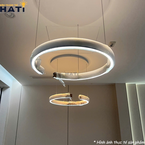 Đèn thả led xi vàng chữ C