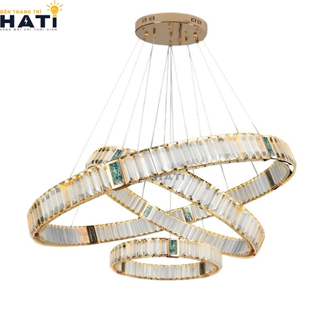 Đèn thả pha lê Alaric cao cấp với các chi tiết pha lê lấp lánh, phù hợp trang trí phòng khách, bàn ăn hoặc không gian sang trọng