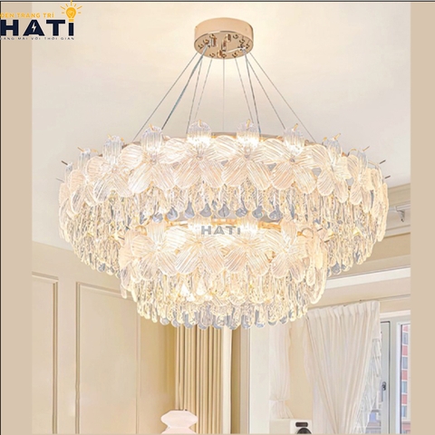 Đèn thả pha lê Ario 800mm