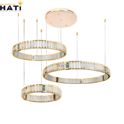 Đèn thả pha lê Cassian 3 vòng