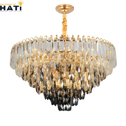 Đèn thả pha lê Elyndor cao cấp với các chi tiết pha lê lấp lánh, phù hợp trang trí phòng khách, bàn ăn hoặc không gian sang trọng