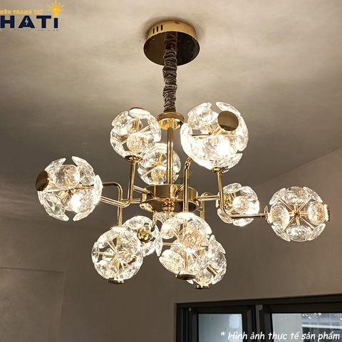 Đèn thả pha lê Kiuly 12 bóng