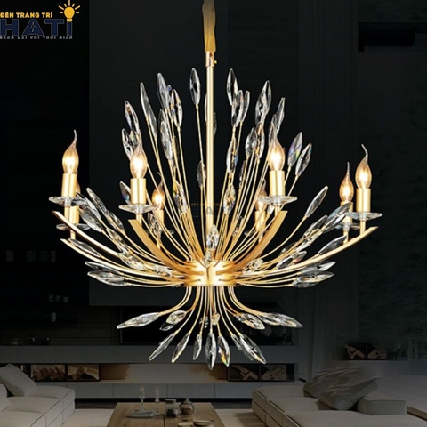 Đèn thả pha lê Lorenty 8 bóng