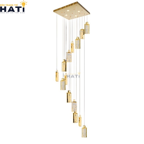 Đèn thả pha lê Nythera cao cấp với các chi tiết pha lê lấp lánh, phù hợp trang trí phòng khách, bàn ăn hoặc không gian sang trọng