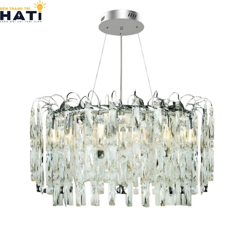 Đèn thả pha lê Valerian cao cấp với các chi tiết pha lê lấp lánh, phù hợp trang trí phòng khách, bàn ăn hoặc không gian sang trọng