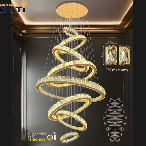 Đèn thả thông tầng Bellaro