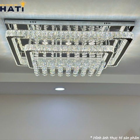 Ốp trần pha lê chữ nhật Diogo