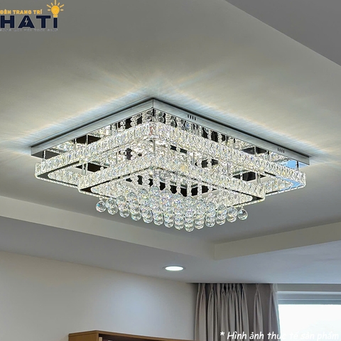 Ốp trần pha lê chữ nhật Diogo