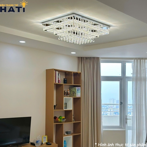 Ốp trần pha lê chữ nhật Diogo