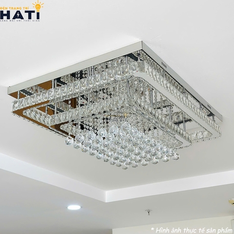 Ốp trần pha lê chữ nhật Diogo