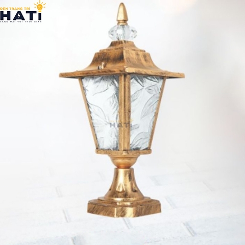 Đèn trụ cổng cao Cuflink màu vàng