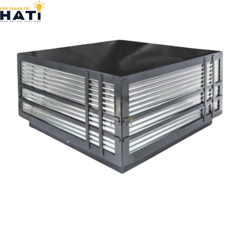Đèn trụ cổng vuông Cataly màu đen