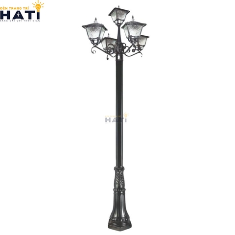 Đèn trụ sân vườn Jisoon màu đen