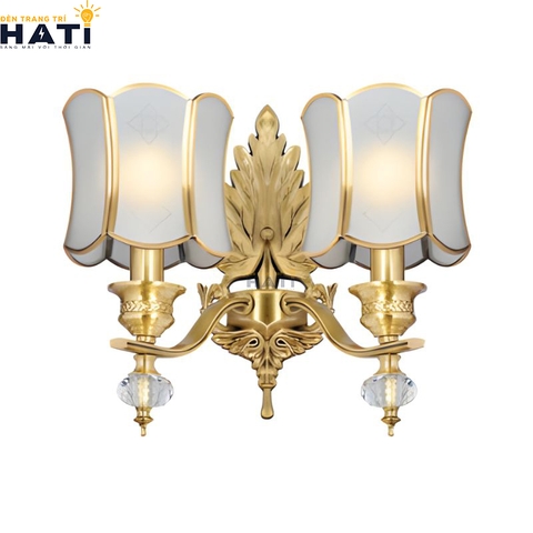 Đèn tường đồng Amber 2 bóng