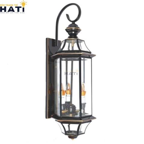 Đèn tường đồng ngoài trời Pera 3 bóng