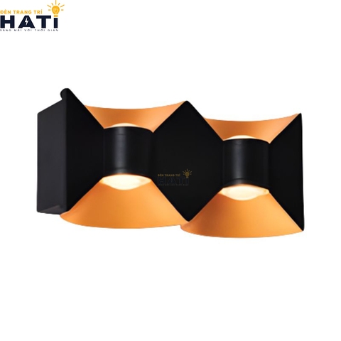 Đèn tường ngoài trời hiện đại Axton màu đen 4 bóng