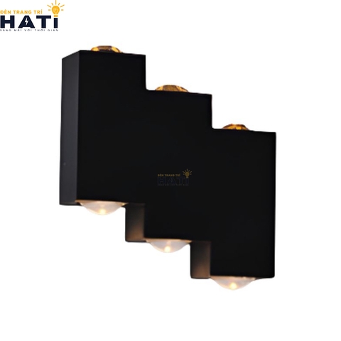Đèn tường ngoài trời hiện đại Fyren màu đen