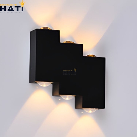 Đèn tường ngoài trời hiện đại Fyren màu đen