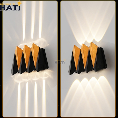 Đèn tường ngoài trời hiện đại Lyrex 7 bóng sở hữu thiết kế hiện đại, nổi bật, phù hợp chiếu sáng mặt tiền, sân vườn và lối đi ngoài trời