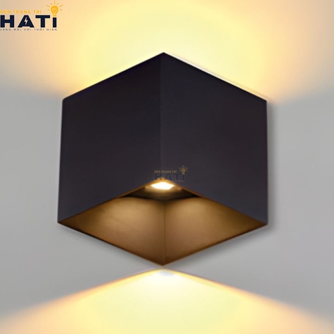 Đèn tường ngoài trời hiện đại Olyrex màu đen