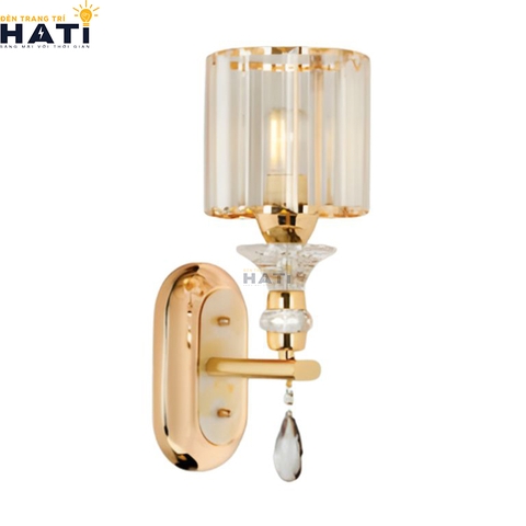Đèn tường pha lê Hollis màu vàng