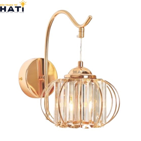 Đèn tường pha lê Tiomo màu vàng