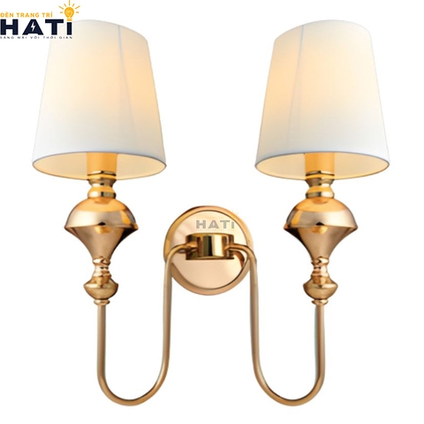Đèn tường tân cổ điển Tenny màu vàng 2 bóng