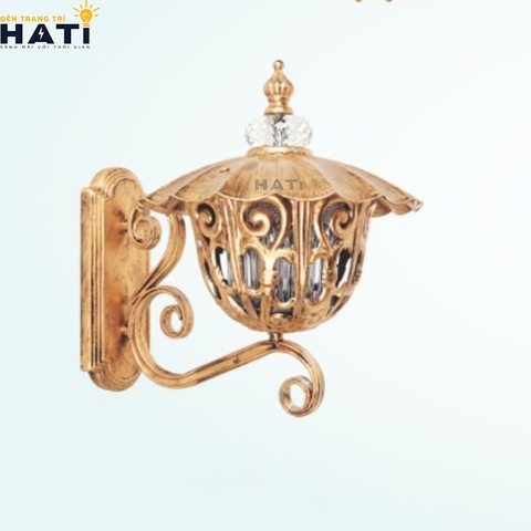 Đèn vách ngoài trời cổ điển Herpin màu vàng