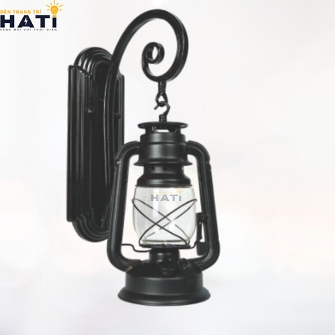 Đèn vách ngoài trời cổ điển Pendan màu đen kiểu A